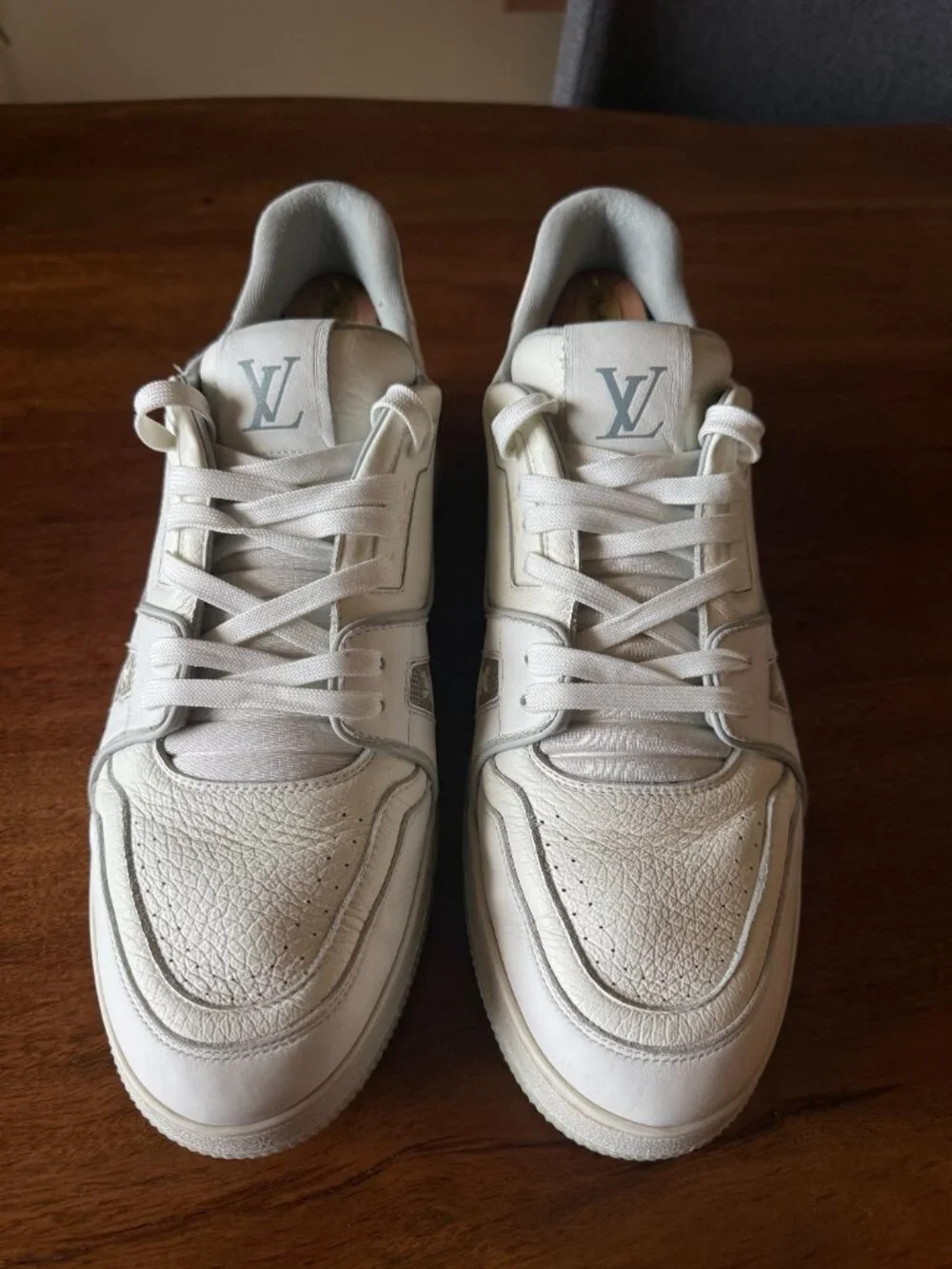 Louis Vuitton White Signature Trainers - Size 12